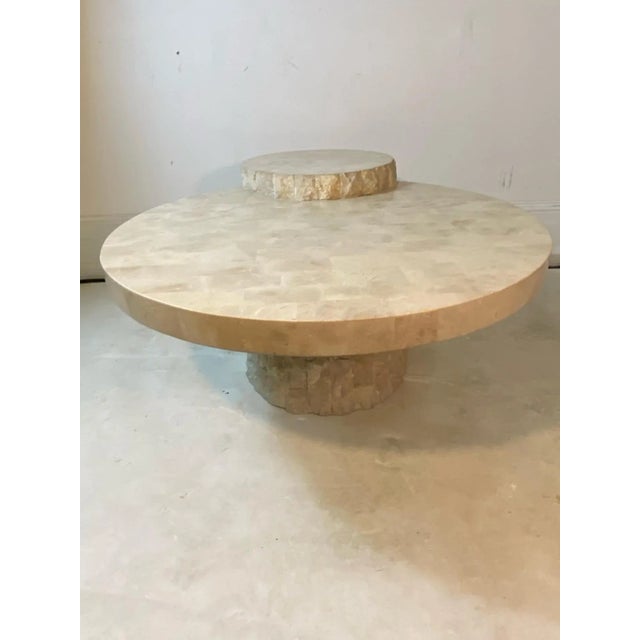 1970s 1970s Modern Tessellated & Natural Marble Coffee Table For Sale - Image 5 of 9