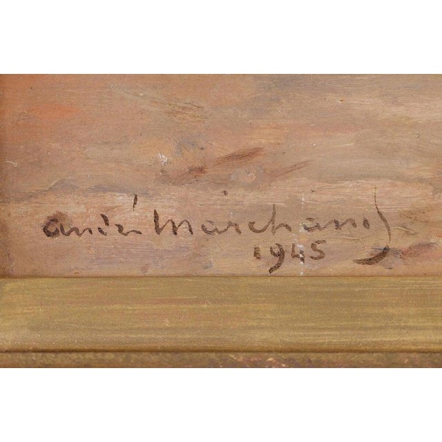 André Marchand, French Equestrian of a Chestnut Racehorse, Oil on Board For Sale - Image 4 of 7