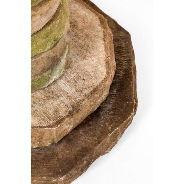 Brown English Victorian Sectional Birdbath For Sale - Image 8 of 9