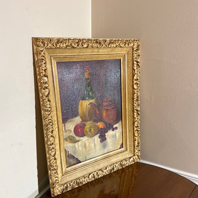 Vintage French Still Life Painting Framed For Sale In Atlanta - Image 6 of 9