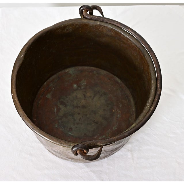 Late 19th Century French 19th Century Heavy Brass Cooking Pot For Sale - Image 5 of 10