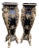 1990 Italian Baroque Black Gold Resin Pedestals 2pc-Pair For Sale