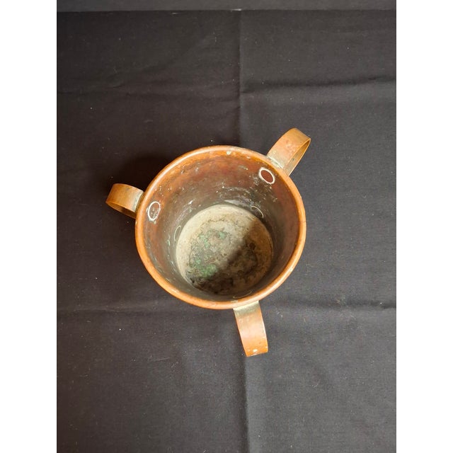 Rare Antique Russian Imperial Copper Mini Travel Netilat Yadayim 4" Wash Cup Moscow Mark For Sale - Image 11 of 18