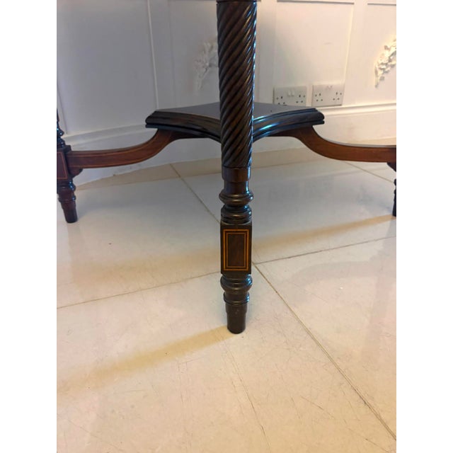 Antique Victorian Octagonal Rosewood Marquetry Centre Table, 1880s For Sale - Image 11 of 12