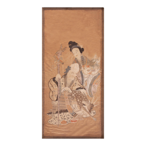 19th Century Chinese Silk Embroidery ( 3' 3" x 6' 10" - 99 x 209 )