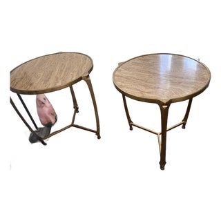 Pair Sherrill Occasional Heath Side Tables For Sale