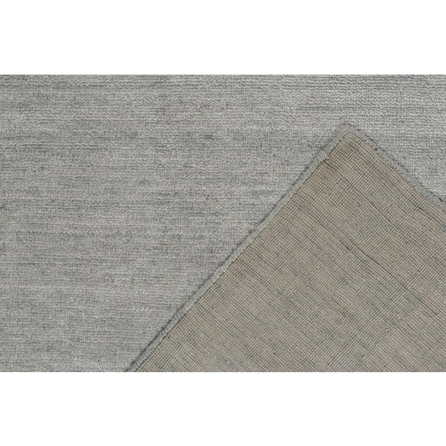 Textile 2010s Rug & Kilim’s Modern Rug in Solid Gray and Off-White Striae - 12x16 For Sale - Image 7 of 7