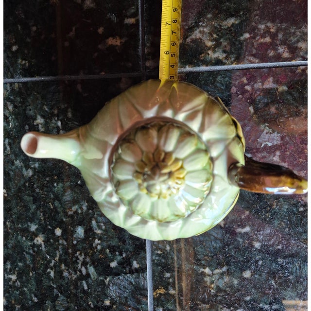 Mid 20th Century Italian Majolica Artichoke Tea Set - 5 Pieces For Sale - Image 9 of 11