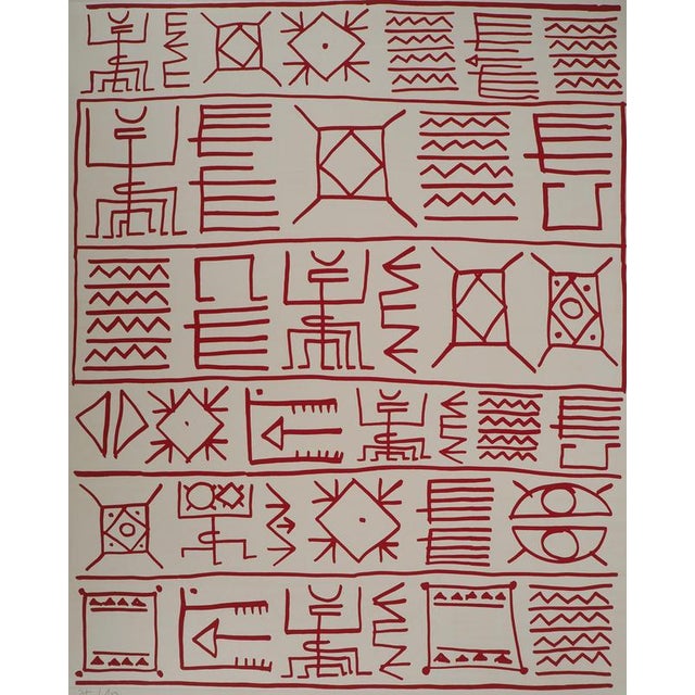 Yona Friedman, Pictograms of Genesis (Red), 1975, Silkscreen For Sale - Image 7 of 8