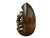 Vintage Oval Egg Shape Wood Relief Carved Ganesha Meditation Figure For Sale - Image 4 of 8