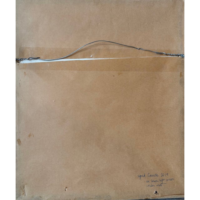 By Renee Caouette: Untitled Original Pencil Portrait * Signed, Matted & Framed 15"x17" For Sale - Image 4 of 5