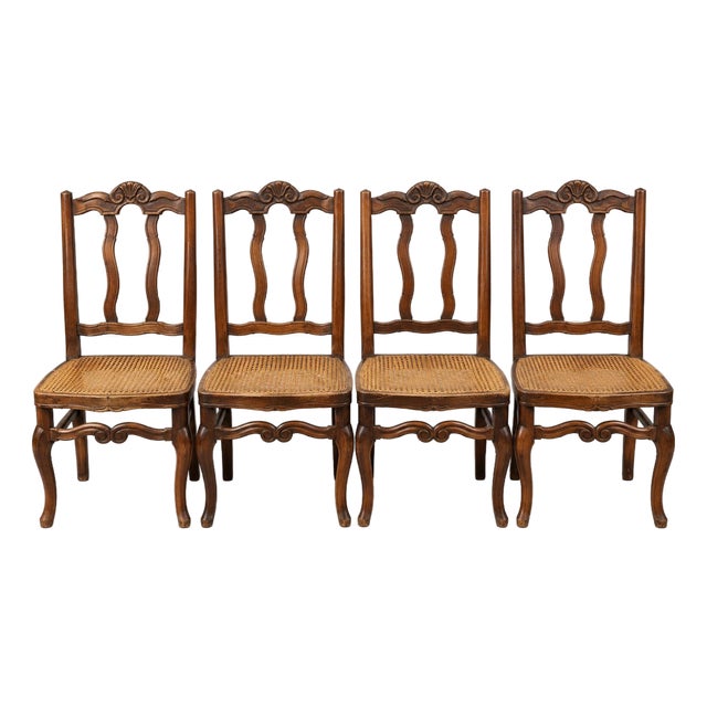 Early 19th Century Louis XV Style Dining Chairs Set of 4 For Sale