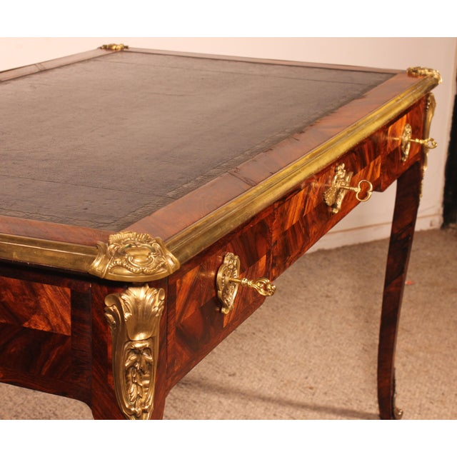 19th Century Louis XV Marquetry Desk For Sale - Image 9 of 15