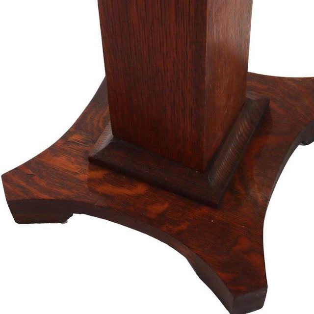Antique Stickley School Arts & Crafts Mission Oak Plant Stand C1920 For Sale - Image 11 of 13