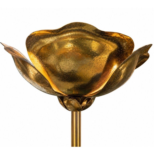 Tommaso Barbi Lotus Floor Lamp, Italy C. 1970s For Sale - Image 4 of 7