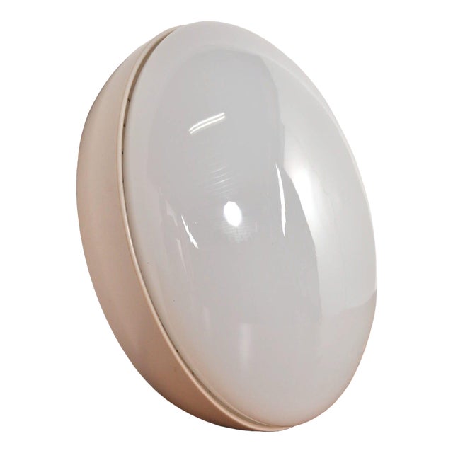 White Bakelite Opaline Ceiling Lamp by Bo-Niko, 1960s For Sale