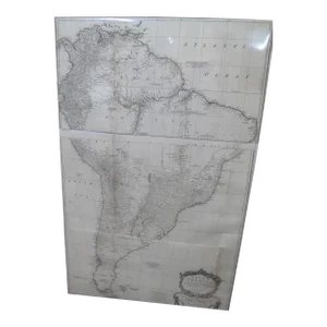 Large Antique 1755 Boulton Anville Wall Map of South America in 3 Parts