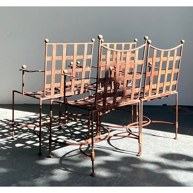 Imbue your outdoor sanctuary with the pedigree of mid-century design with this set of four vintage dining chairs from the...