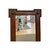 Brown Antique Bobbin Turned Oak Wall Mirror – Arts and Crafts Style Spool Beaded Wood Frame With Beveled Glass For Sale - Image 8 of 10