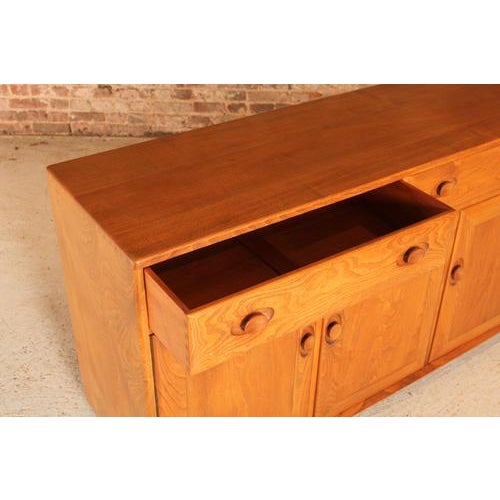 Brown Mid-Century Elm Windsor Sideboard on Casters from Ercol, 1960s For Sale - Image 8 of 16
