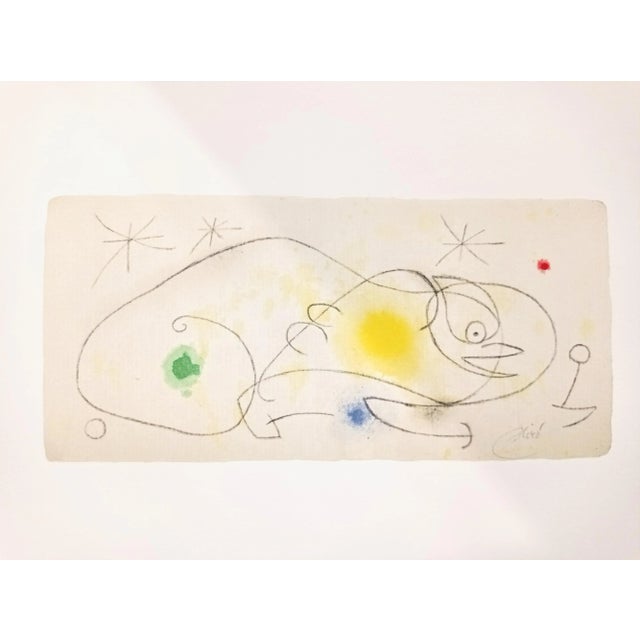 Modern Joan Miro, Bird, Stars, 20th Century, Lithograph For Sale - Image 3 of 3