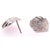 14 Karat White Gold Button Earrings with Diamonds 0.50 Total Diamond Weight. 4.38 grams total weight.