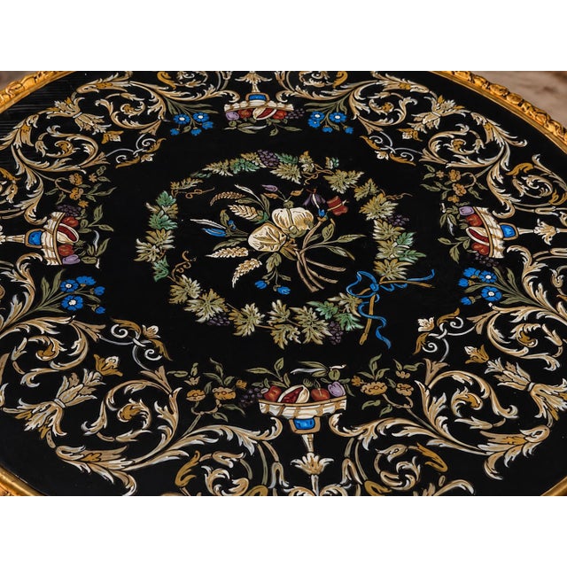 1980s Italian Artisan Baroque Gold Beech Floral Center Table For Sale - Image 10 of 18