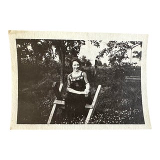 Vintage 1920 Photograph of a Beautiful Seated Woman For Sale