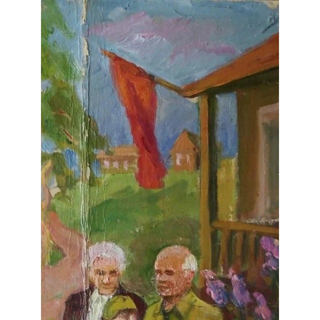 Campaign 1970s Soviet Children Oil Painting, Ukrainian Artist Lavrinenko v.i. 50-37,5 For Sale - Image 3 of 6