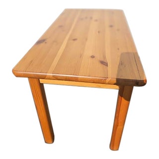 1970s Swedish Pine Side Table For Sale