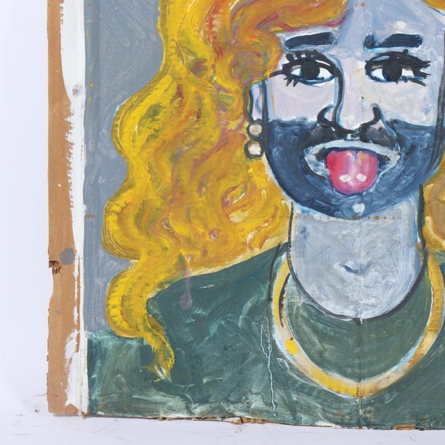 Mae Alice Engron, Series of Four Portraits, Oil on Cardboard For Sale - Image 11 of 12