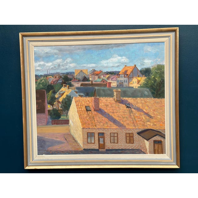 Wilhelm Matton, Cityscape, 1947, Oil on Panel, Framed For Sale - Image 14 of 18