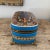 French Antique French Large Handpainted Turquoise and Pink Porcelain Dresser Box For Sale - Image 3 of 12