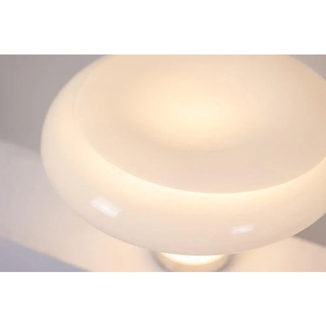 Table Lamp in Opaline and Chrome Metal by Angelo Mangiarotti, 1980s For Sale - Image 3 of 7