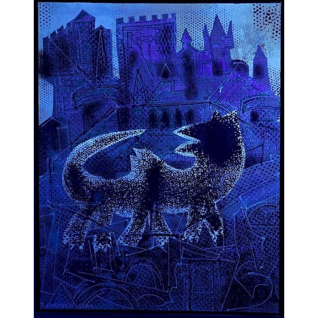 Black 1980s Gerome L. Kamrowski Painting For Sale - Image 8 of 13