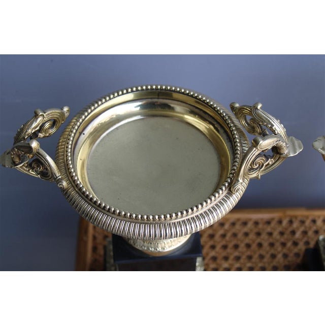 Napoleon III Vases in Brass and Black Marble, 1870, Set of 2 For Sale - Image 3 of 18