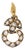 Pendant in 19.2k Gold and Diamonds For Sale