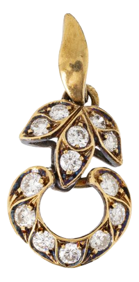 Pendant in 19.2k Gold and Diamonds