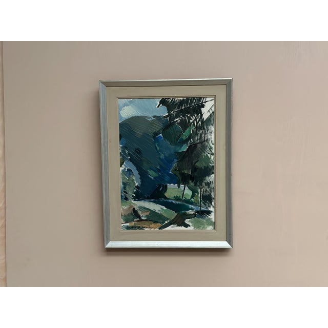 Gustav‑Adolf Johansson, Abstract Forest, 1960s, Oil on Canvas, Framed For Sale - Image 12 of 15