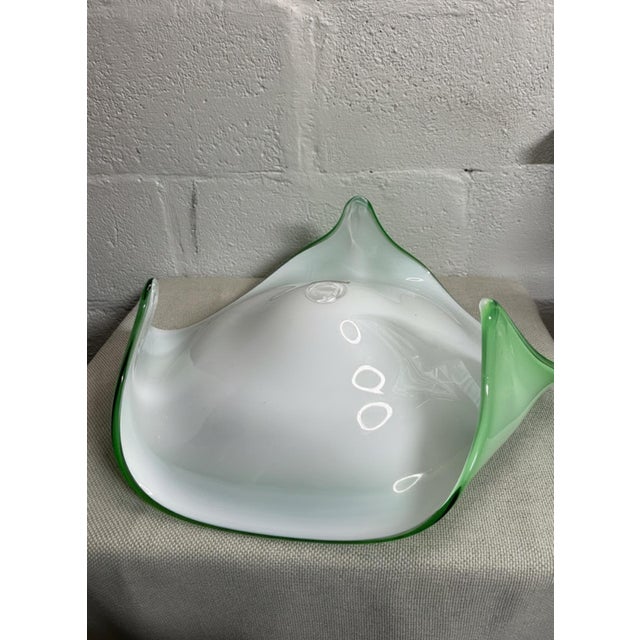 1960s Mid-Century Modern 18" Murano Glass Murrine Handkerchief Bowl For Sale - Image 9 of 11