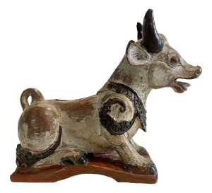 Nandi Cow in Carved and Lacquered Wood