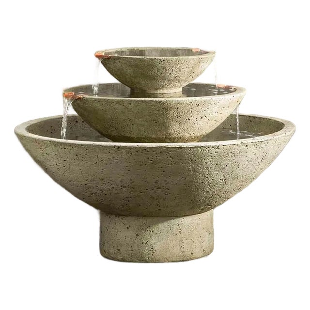 Carrera Oval Gray Concrete Fountain For Sale