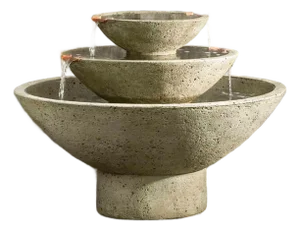 Carrera Oval Gray Concrete Fountain