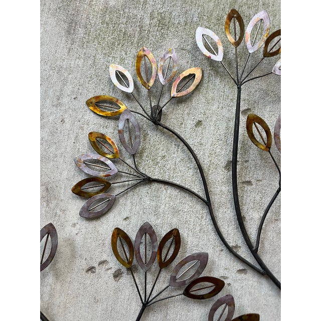 Curtis Jere Curtis Jere-Style Large Gold Amber Toned Tree of Life Wall Hanging Sculpture For Sale - Image 4 of 11