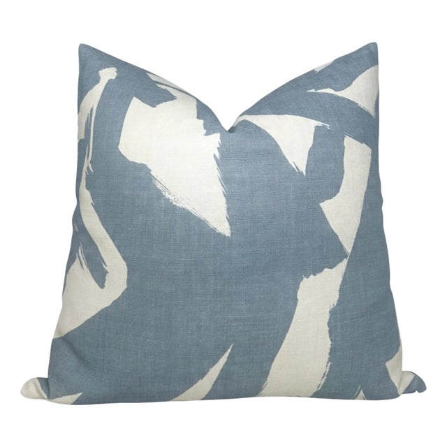 Bold Lines Pillow Cover in Sky Blue, 20x20 Pillow For Sale