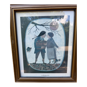 Vintage R Davey American Folk Art Print “A Bushel and a Peck”