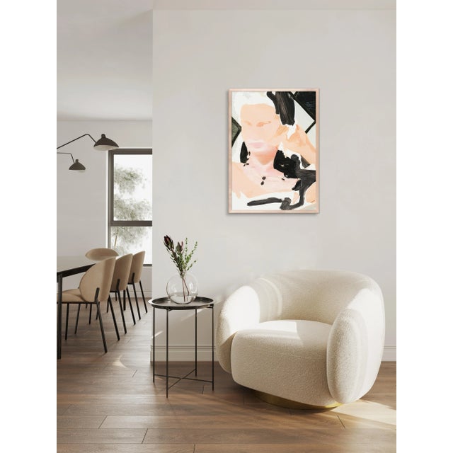 Contemporary Drifting Off by Lucia Jones in Maple Frame, Large Art Print For Sale - Image 3 of 3