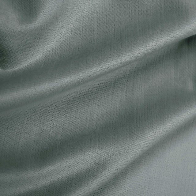 Transitional Tori Platform Bed in Lichen Slub Velvet, Full/Double For Sale - Image 3 of 7