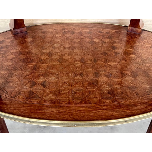 Late 19th Century French Two-Tier Mahogany Dessert Stand Manner of Louis XVI For Sale - Image 13 of 17