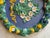 Ceramic Large Vintage Italian Majolica Della Robbia-Style Fruit Garland Wall Charger, Floral Center, Marked Italy For Sale - Image 7 of 14
